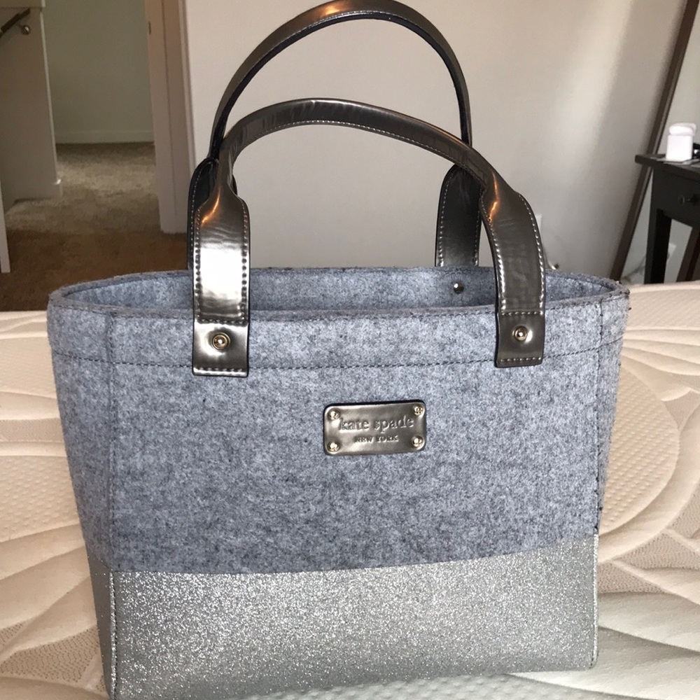 kate spade heather gray purse